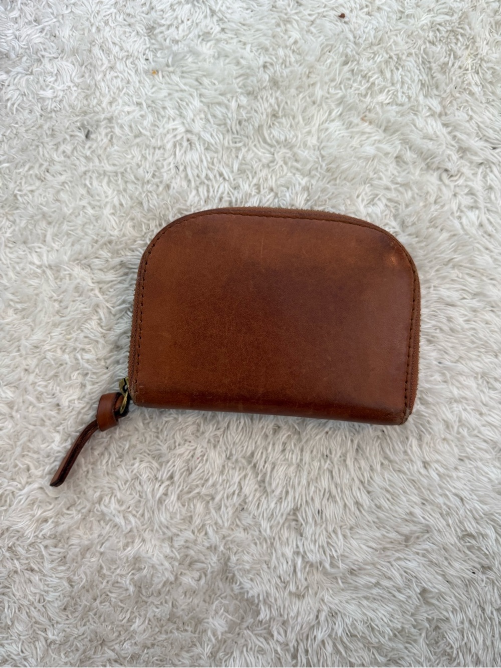 Madewell Brown Leather Zip Card Holder